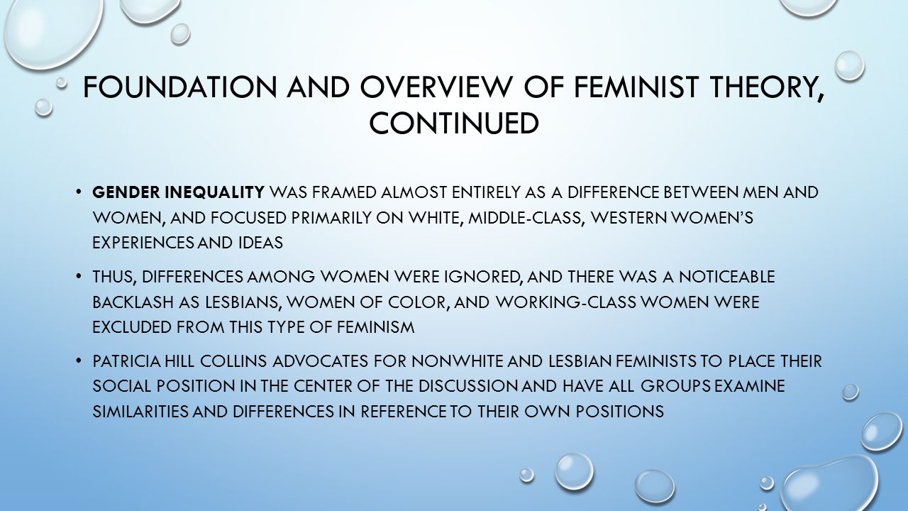 Feminist Theories of Gender Inequality Research Paper Starter